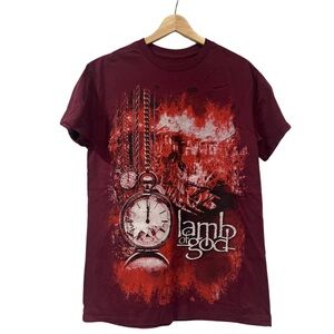 New - Lamb of God Burgundy Graphic Band Tee